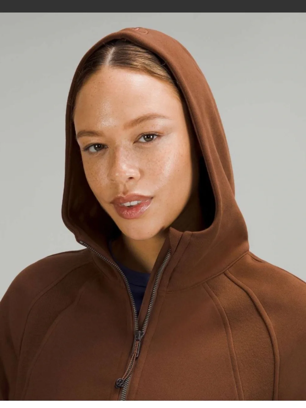 Lululemon Scuba Oversized Half-Zip Hoodie Roasted Brown W3DM4S *flaw* M/L